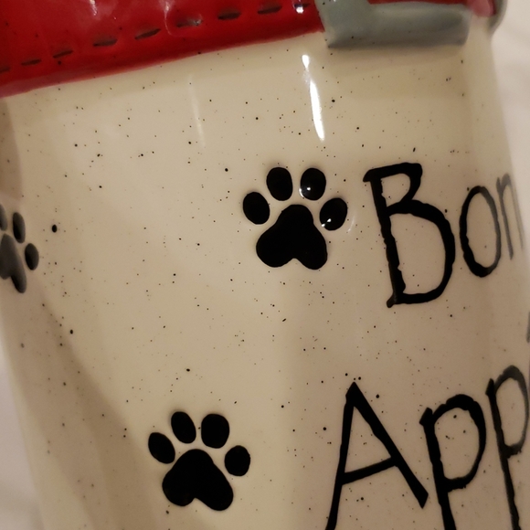 Dog Lover "Bone Appetit!" Ceramic Canister/Utensil Holder - Picture 5 of 7